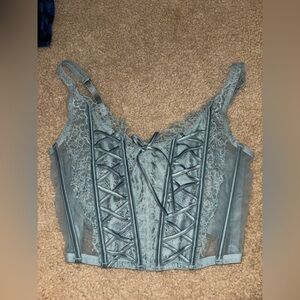 Teal corset size M-DD Victoria’s Secret
